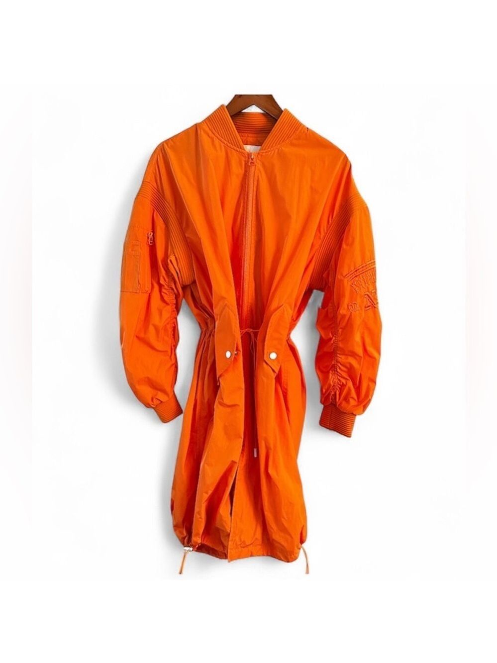 FAIRWHALE Oversized Long Jacket Windbreaker Streetwear, Small (easily fits med)